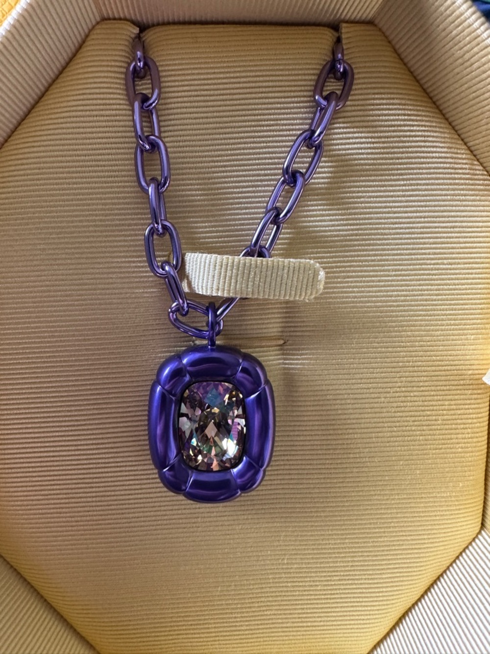 Swarovski Dulcis Pendant Necklace (Article No. 5610290 IRIDESCENT PURPLE YELLOW